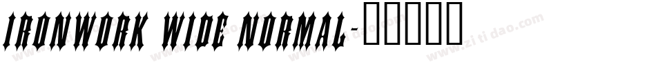 Ironwork Wide Normal字体转换